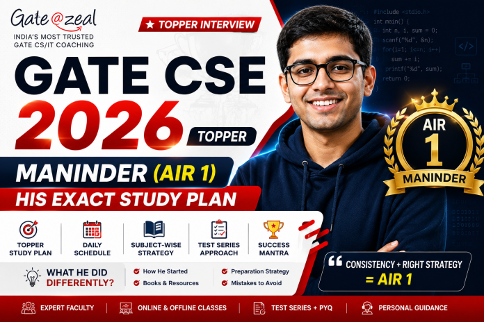 GATE CSE 2026 Topper Maninder