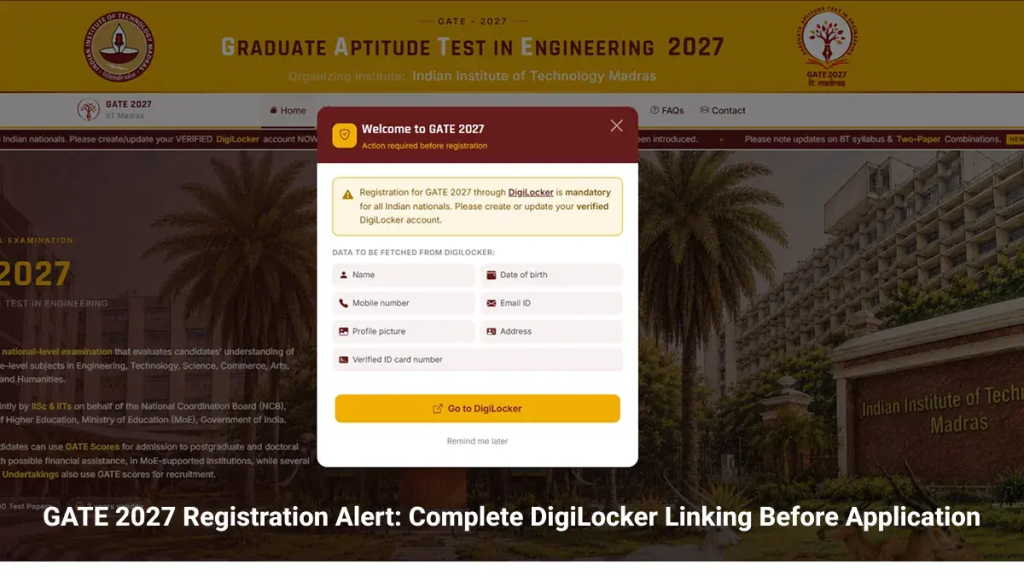GATE 2027 Notification