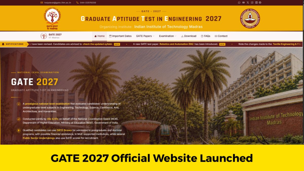 GATE 2027 Notification