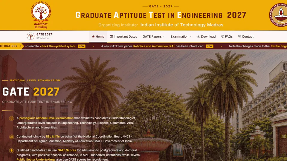 GATE 2027 Application Form: Step-by-Step Registration Guide Before 21 September