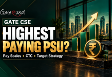 Highest Paying PSU Through GATE for CSE: Pay Scales, CTC and How to Target Them Highest paying PSU through GATE CSE thumbnail with a gold growth chart, rupee symbol and Gate At Zeal logo.